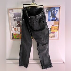 A&F Black Workwear Jeans